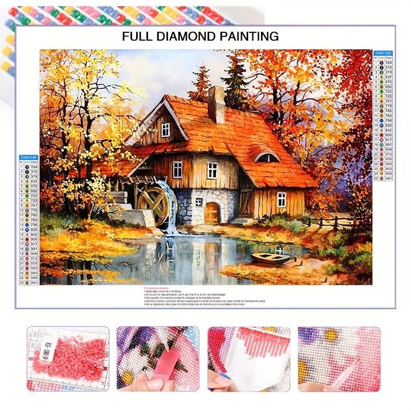 

5d Full Diamond Painting Kit 40*50cm, Cartoon Themed Round Diamond Mosaic Art For Beginners, Canvas Diy Craft Wall Decor For Bedroom Living Room, Frameless Diamond Art Gift Set With Complete Tools.