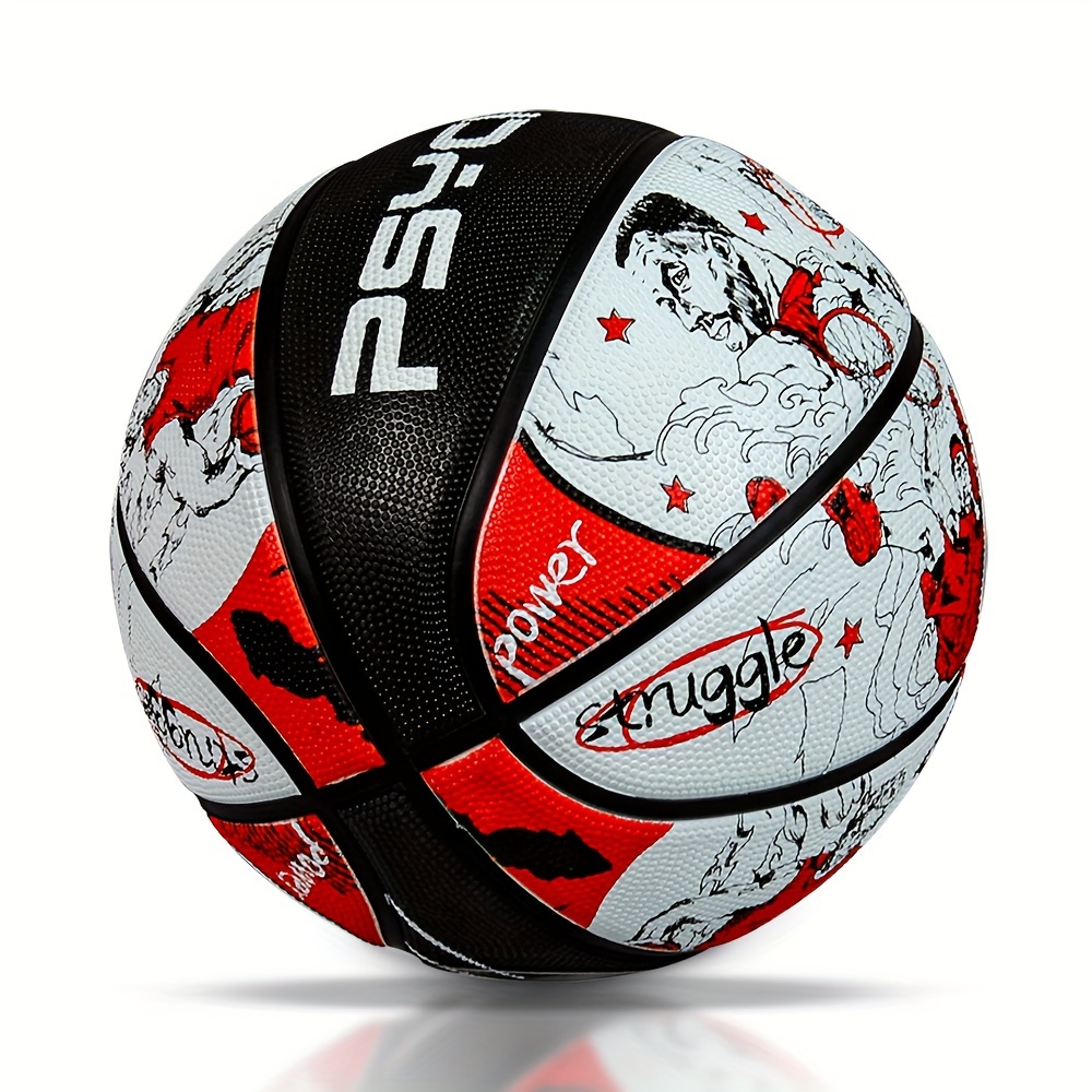 PSYCHE High-Performance Basketball - Cool Design for Training & Competition, Indoor/Outdoor Use, Perfect Holiday Gift - Black/White