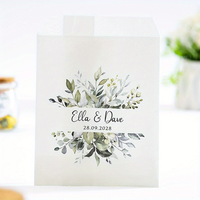 TEMU Sacchetti di Carta Personalizzati con /Sposa, Sacchetti di Carta Nuziali, Sacchetti Regalo, Sacchetti Bomboniera per Invitati di Nozze, Adatti