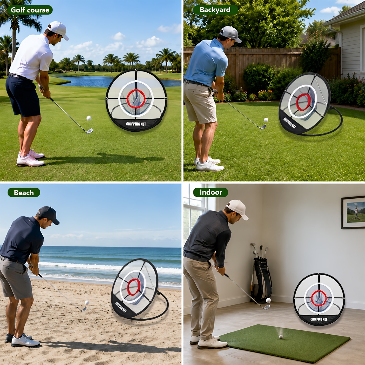 Golf Chipping Net Set with Practice Balls