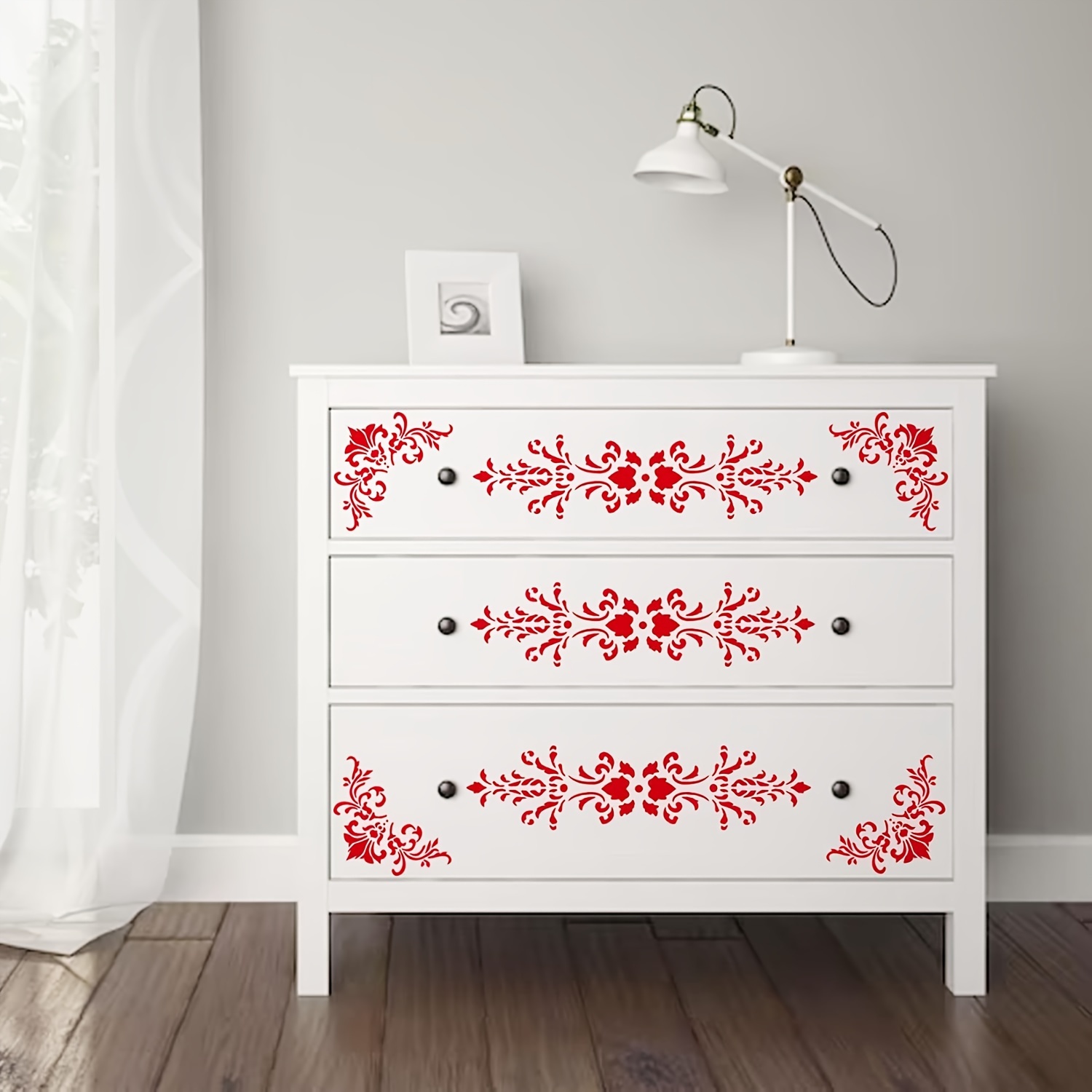 chinese dress ladies Fleur de Lace Furniture Stencil