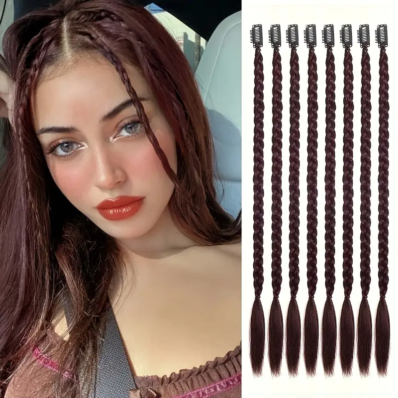 8pcs set 22 inch y2k style womens twisted braids high temperature extensions for daily use special occasions details 2