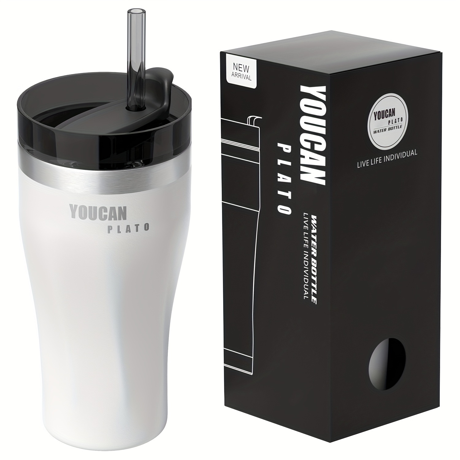 

21 Oz Tumbler With Lid And Straw, Insulated Tumblers, Travel Coffee Mug, Coffee Cup-stainless Steel Coffee Tumblers-iced Coffee Tumbler, Double Vacuum Wall Insulated Water Cup For Hot And Cold