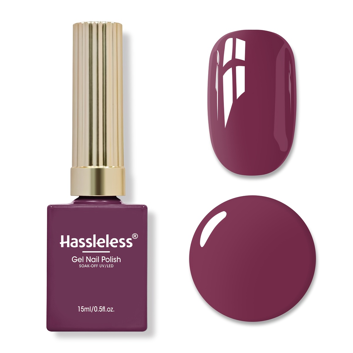 TEMU 1pc Gel Nail Polish Suitable For Led Lamp - Soak Off /uv- Polish, Clear Shiny Bright Gel Color, Long Lasting Up To Chip Resistant For Salon &