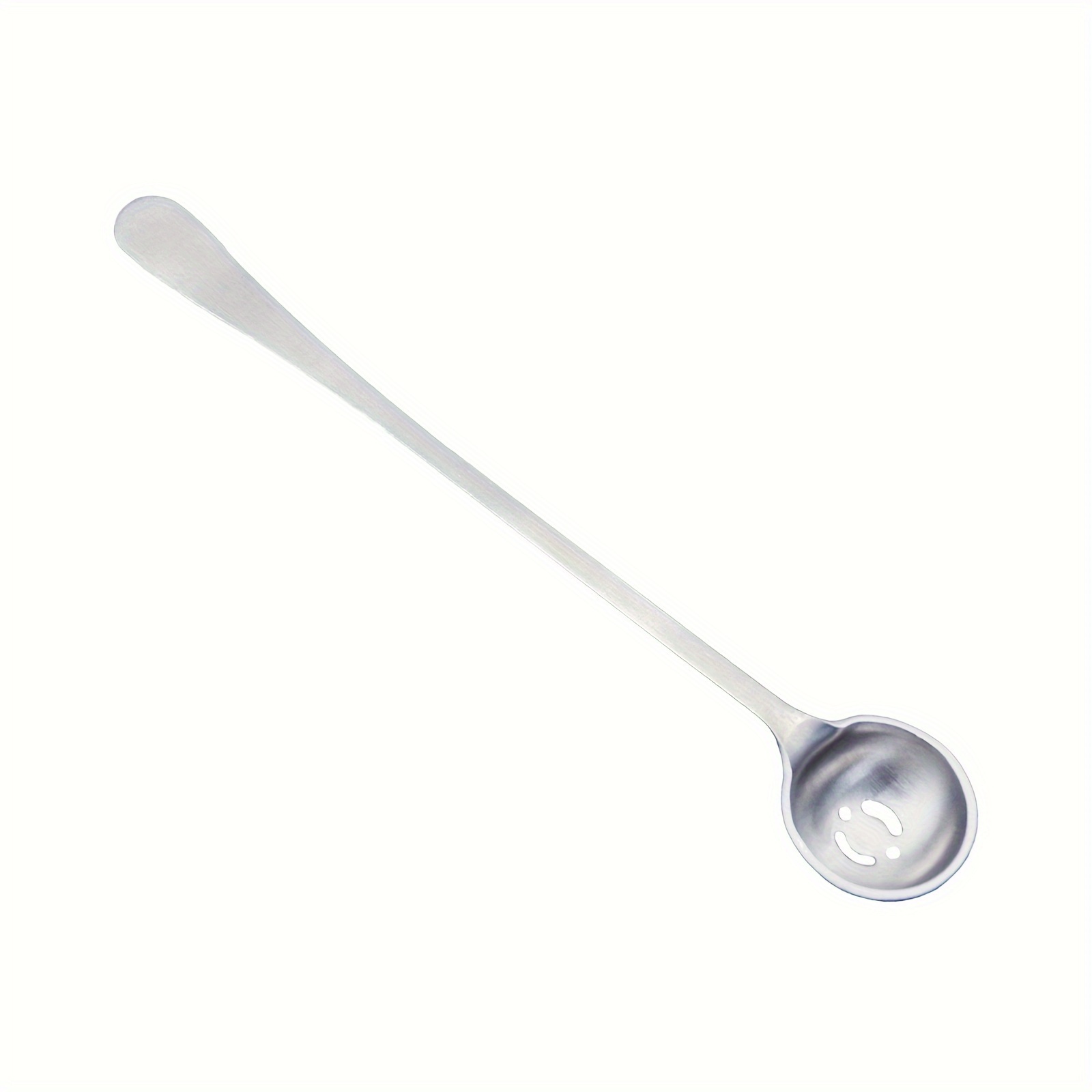 A Single Stainless Steel Long-handled With Drainage Holes, , Slotted Serving Spoon, Olive Strainer Spoon, Jar Serving Tool, Spoon