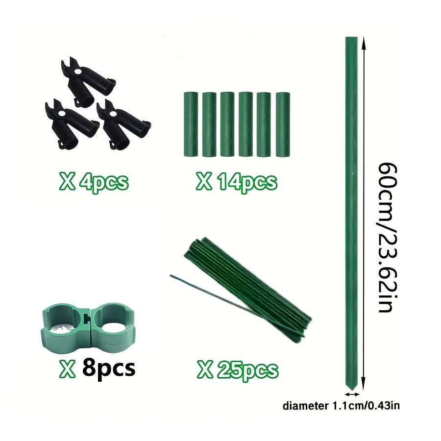 Image of Metal And Plastic Garden Fence, Usable As A Climbing Plant Support. Suitable For Grapes, Beans, And . Durable Support Poles For And Gardens. Dimensions: 23 Inches × 47 Inches, 47 Inches × 71 Inches