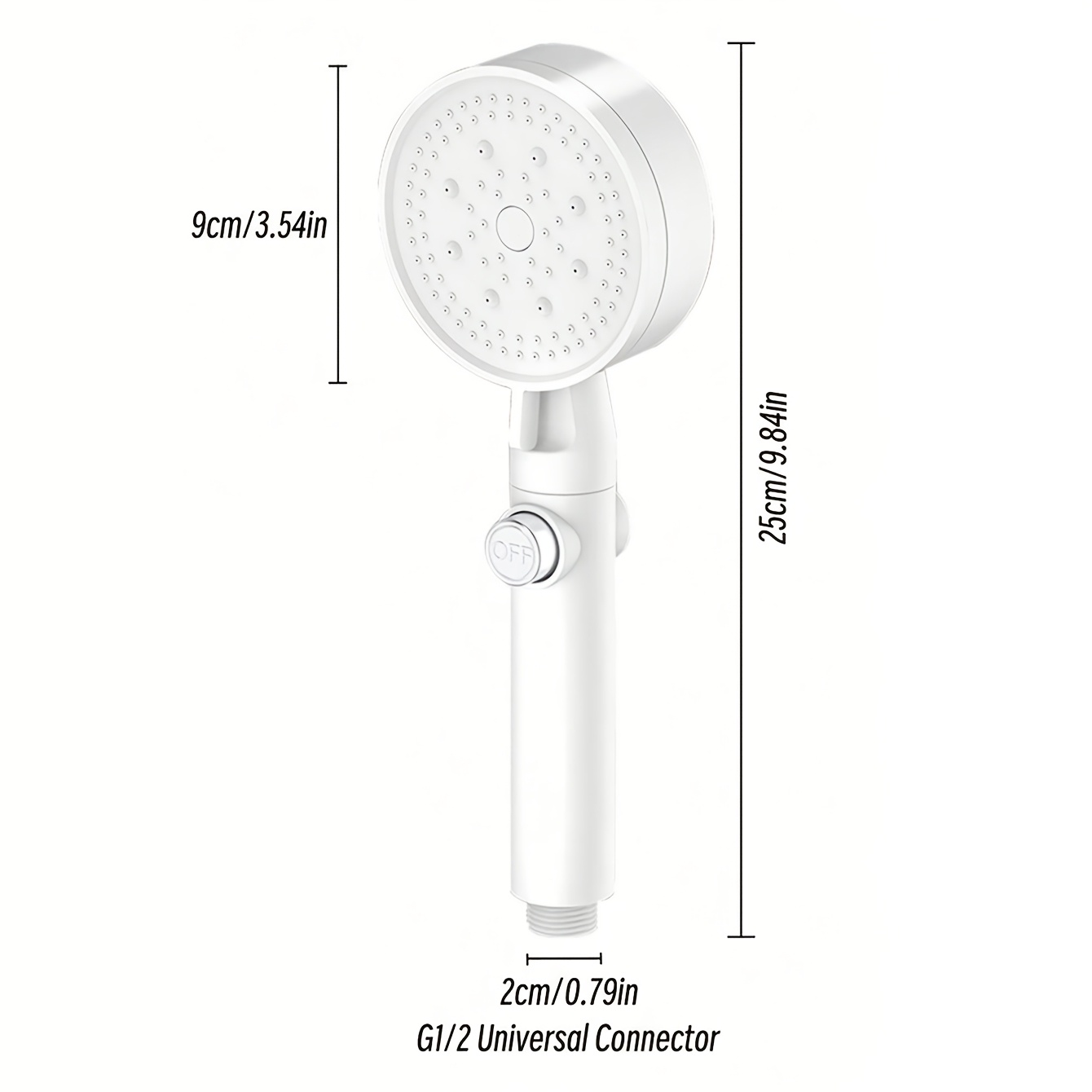 1pc High-pressure Spa Shower Head, Water- Handheld Design, Washable And Removable, Premium Bathroom Water Filter. For Shower Use Only