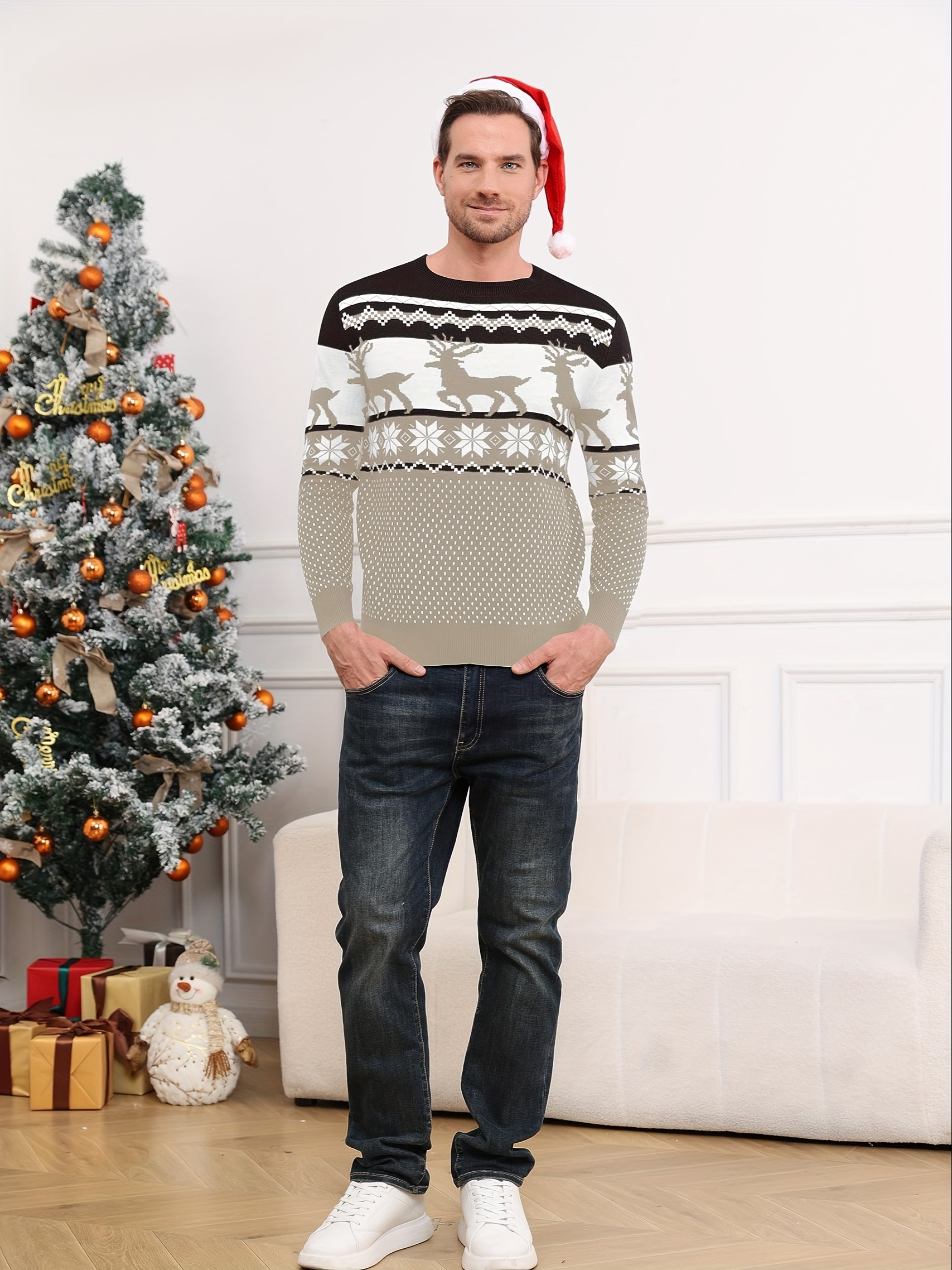 suéter navideño feo hombre jersey Temu