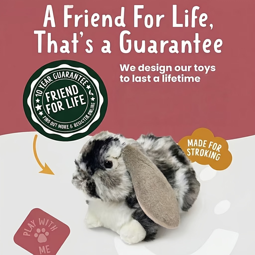 Realistic Dutch Rabbit Plush Stuffed Animal Soft Lifelike Bunny Toy For Kids Birthday Easter Gift Home Decor