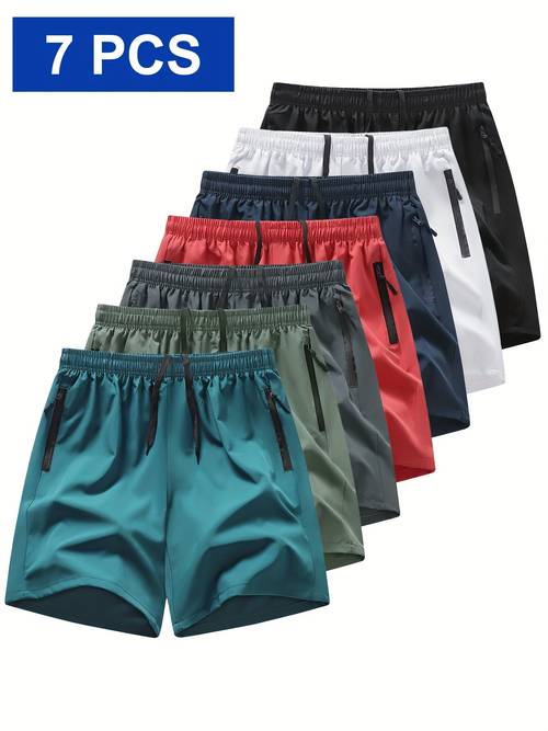 7 men 39 shorts with drawstrings casual loose shorts for summer outdoor running basketball and beach