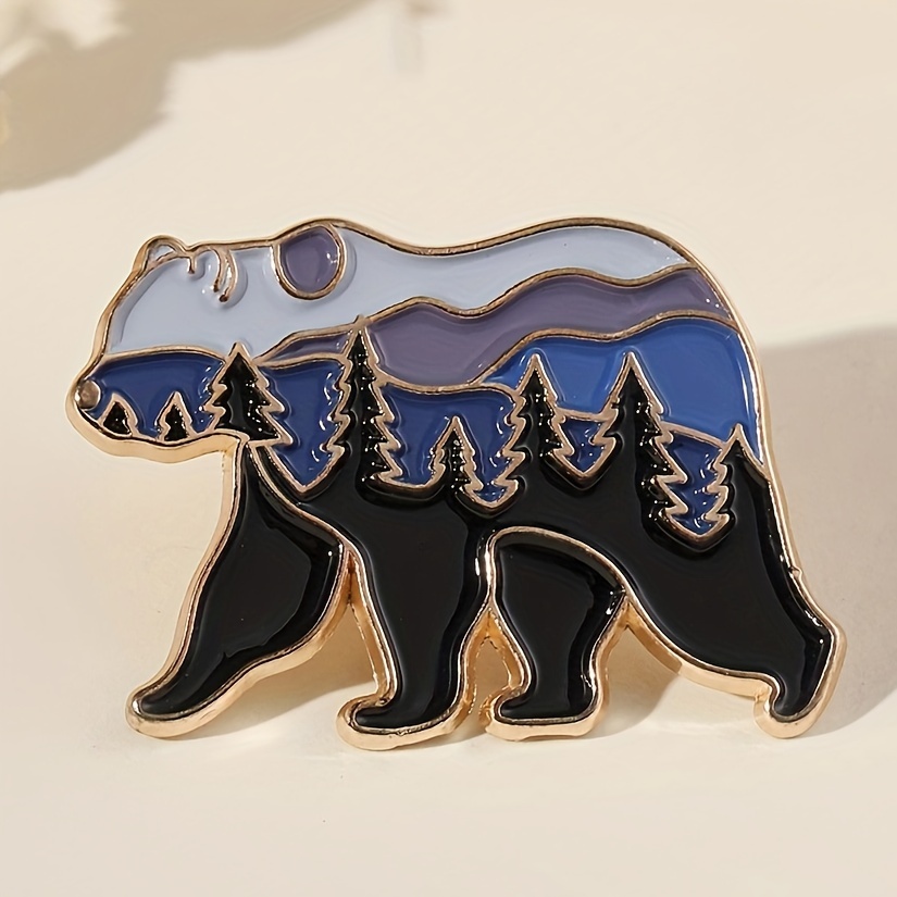 

Cute Cartoon Bear Enamel Pin - Accessory For Backpacks, Clothing & Hats | Alloy Fashion Brooch Badge For Women