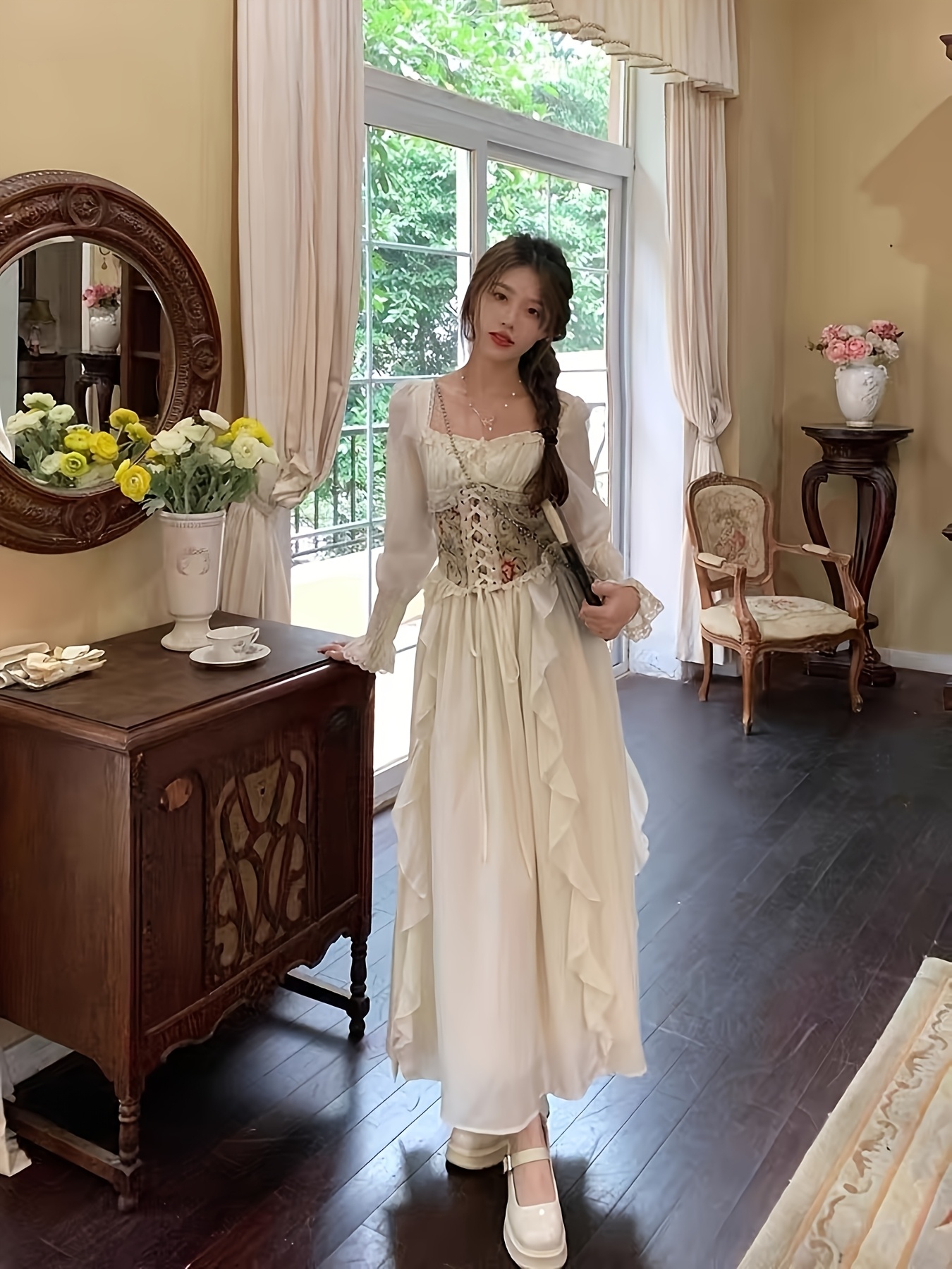 the elegant fairy dress Off the Shoulder A Line Tulle Floor Length Green Elegant Fairy Dresses Prom Dresses