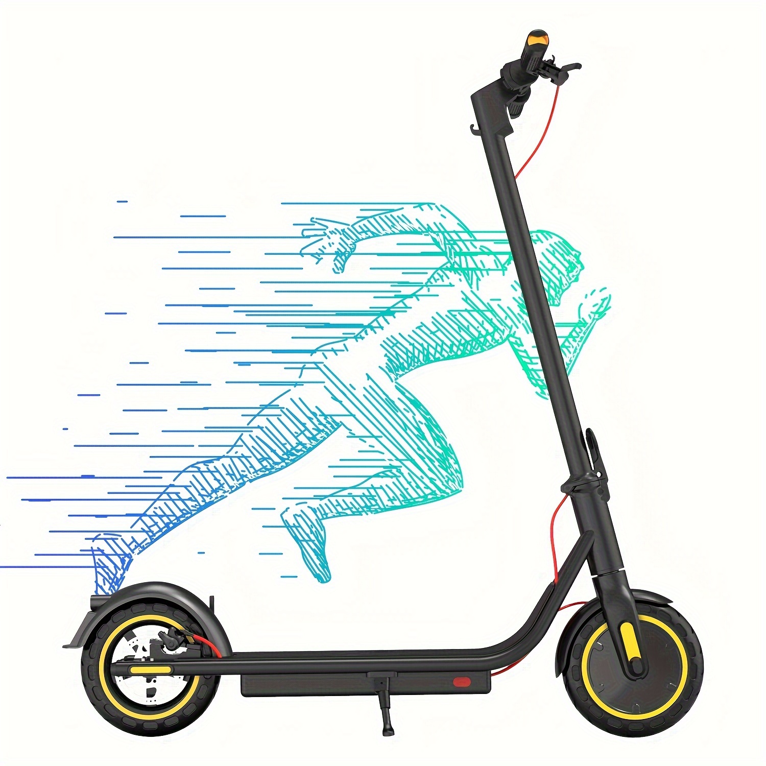 

Electric Scooter, 21 Miles Range & 19 Mph, 500w Motor, 10" Inner-support Tires, Dual Braking System And Cruise Control, With Turn Signals, Foldable Electric Scooter