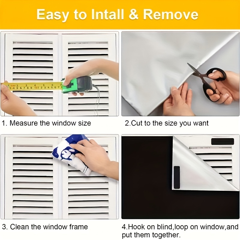 1 шт. полностью светонепроницаемой шторы, дорожные светонепроницаемые оконные шторы, портативная оконная штора для спален и общежитий, не требует установки, защита для окон и люков автодомов Детали 6