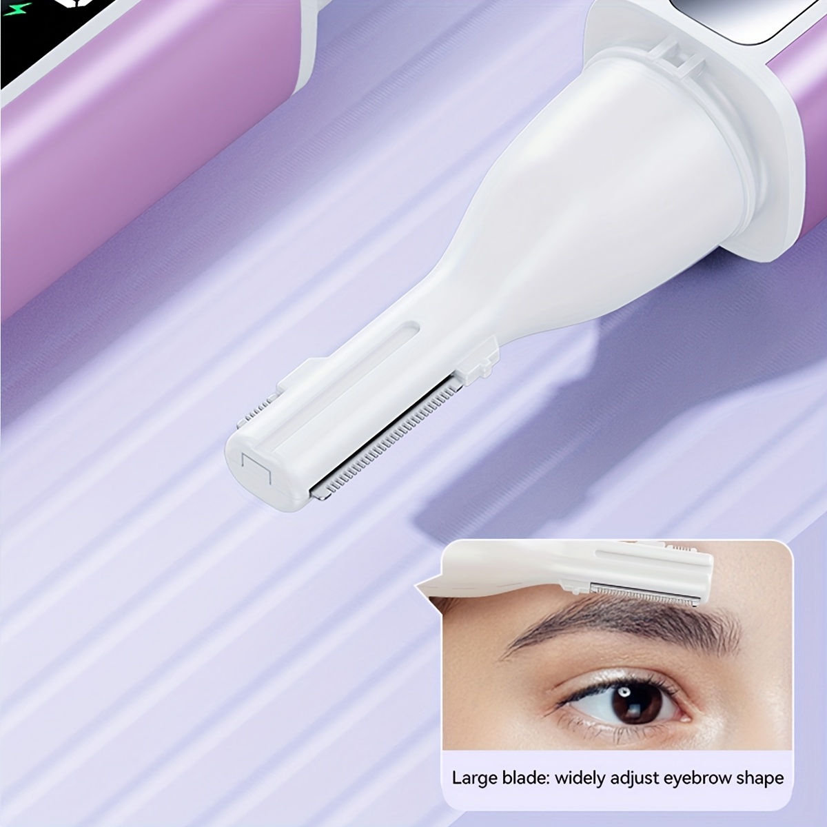 multi functional portable womens electric ear and nose hair trimmer 2 in 1 multi purpose mini electric eyebrow trimmer usb charging type c long press boot three speed regulation holiday gift Product details 8