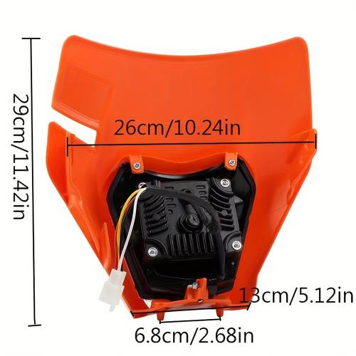 offroad motorcykel kåpa motorcykel strålkastarpanel led strålkastare för exc xc sx sxf mx 125-500 2018-2023 super motorcykel offroad enduro tillbehör, utan batteri