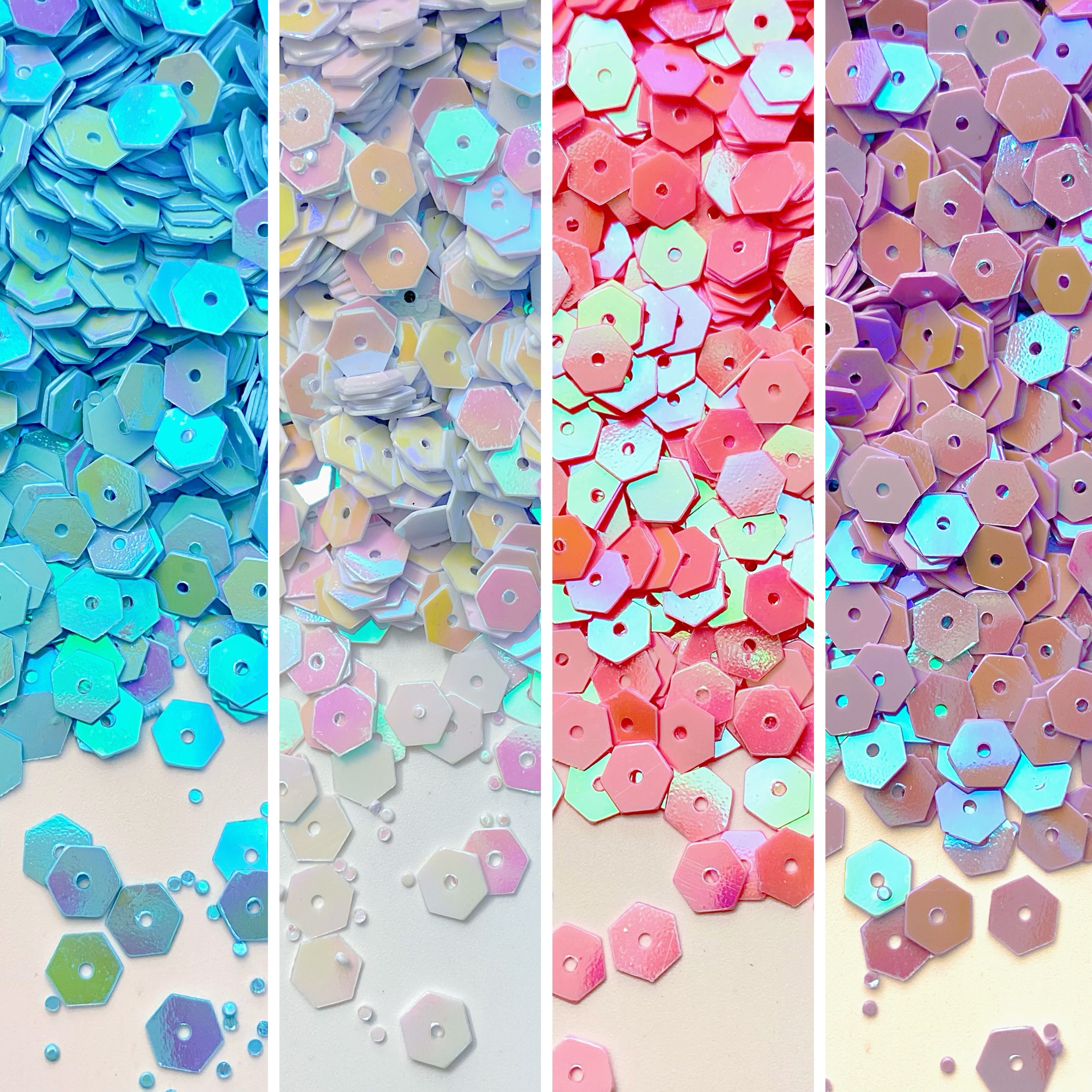 3000 Pieces Sequin Kit Paiettes Sequins Craft Loose Sequins Cup Iridescent  Spangles for DIY Crafts Making Sewing Sticking Threading Shiny Decorative