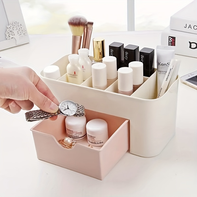 Cosmetic Storage Box Desktop Organizer Shelves Makeup - Temu