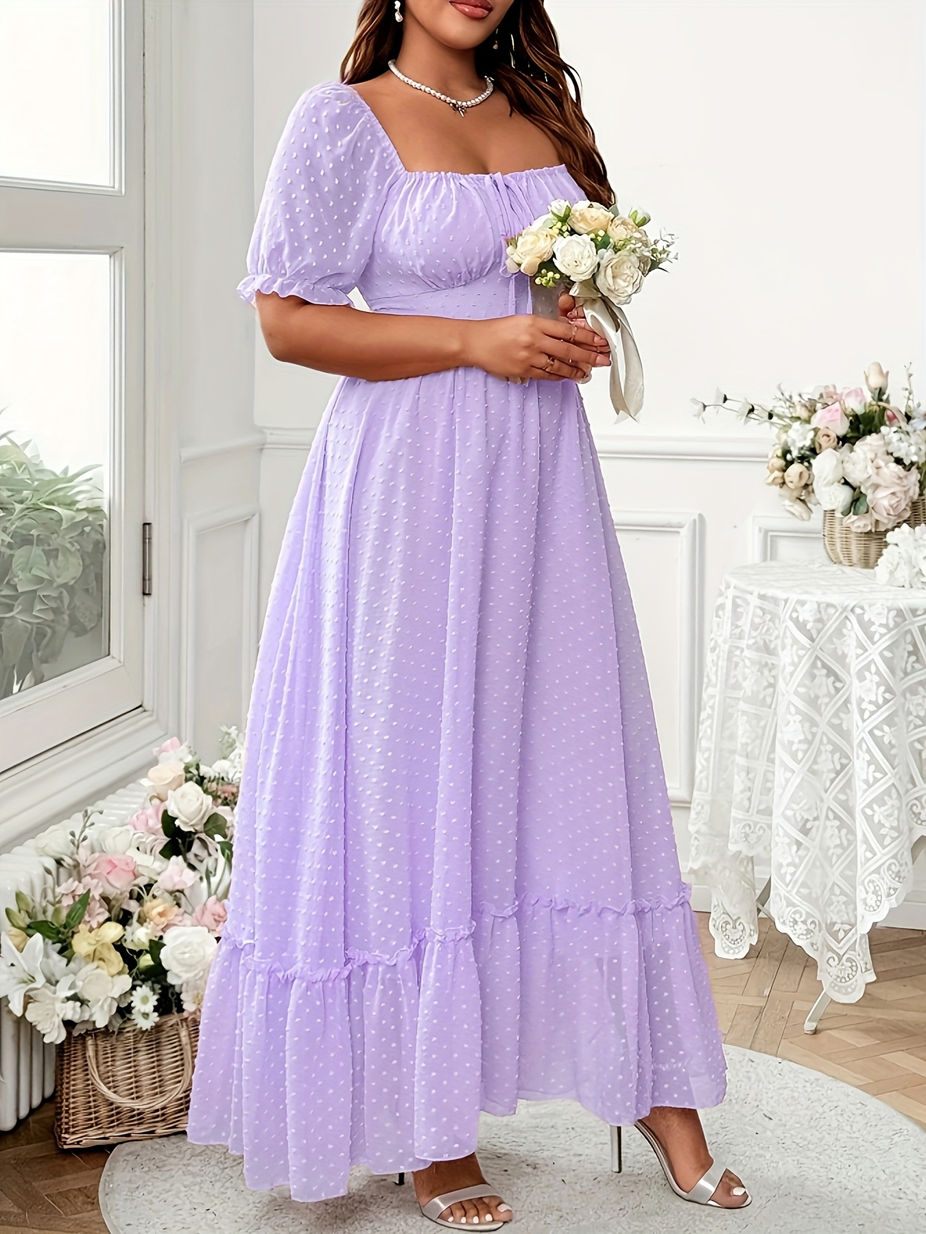 plus size womens plus size lavender formal maxi dress Temu Australia
