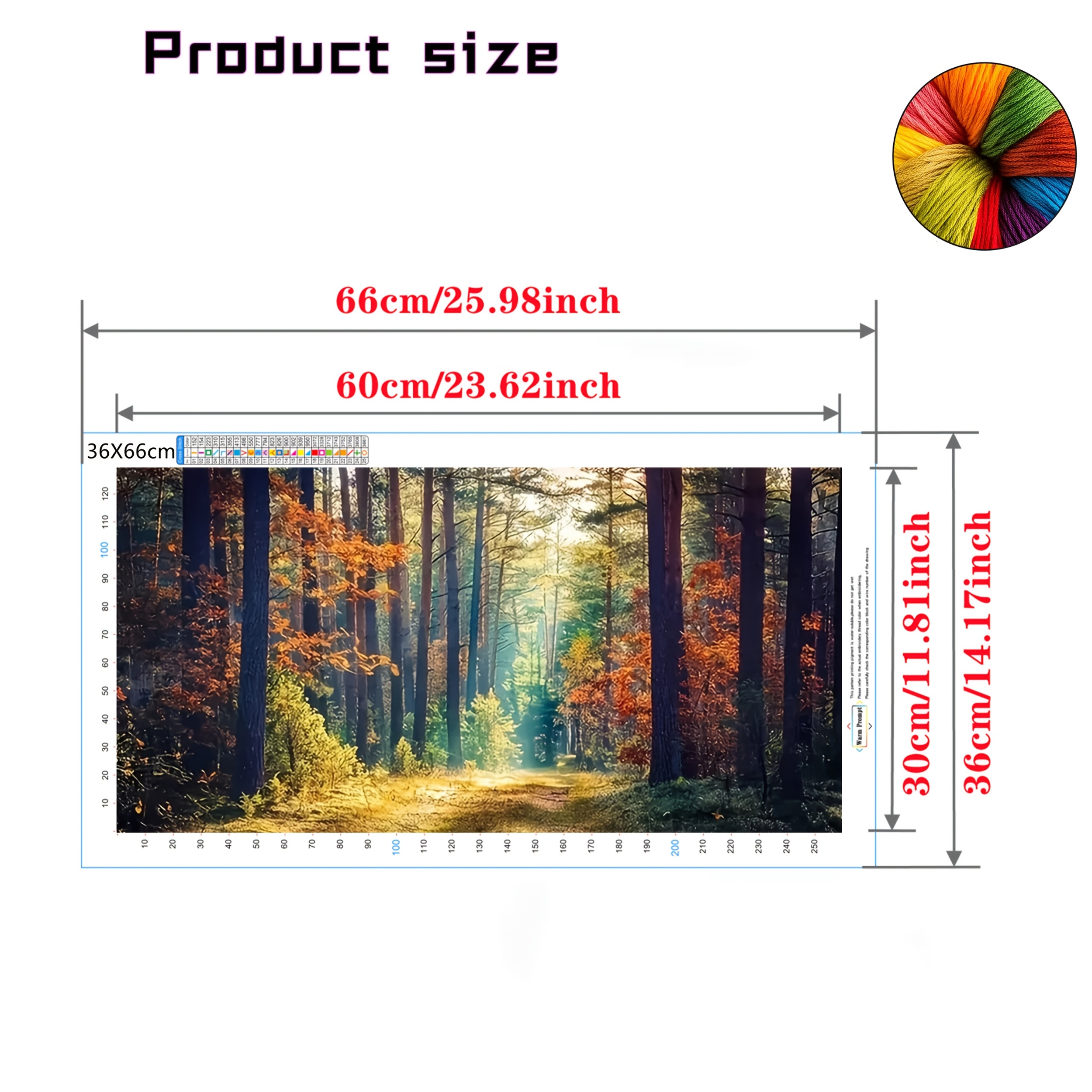 Creative Forest Landscape Cross Stitch Kit for DIY Art Needlework