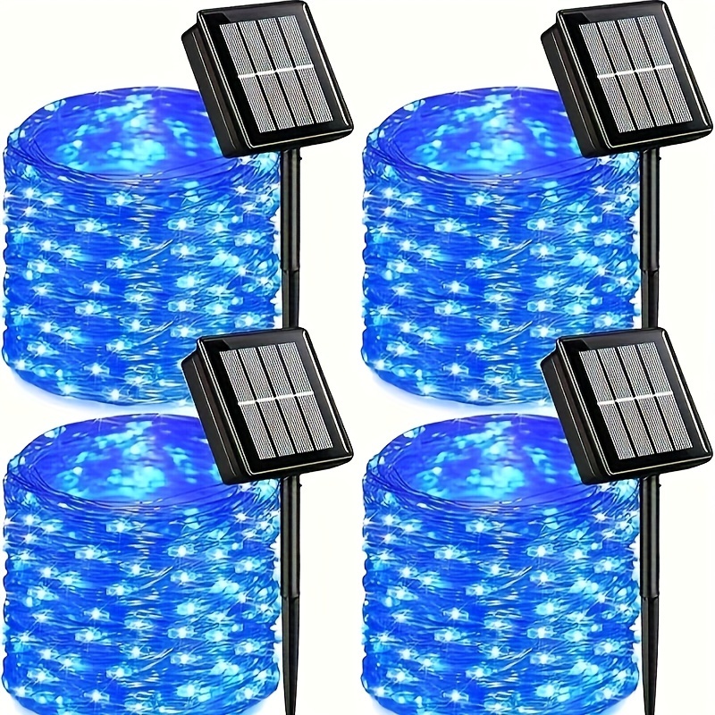 

Christmas 4 Pack Outdoor Solar String Lights, Total 160ft 480 Led Solar Powered Fairy Lights With 8 , Christmas Trees Light For Patio Garden Party Backyard Wedding Decor, White