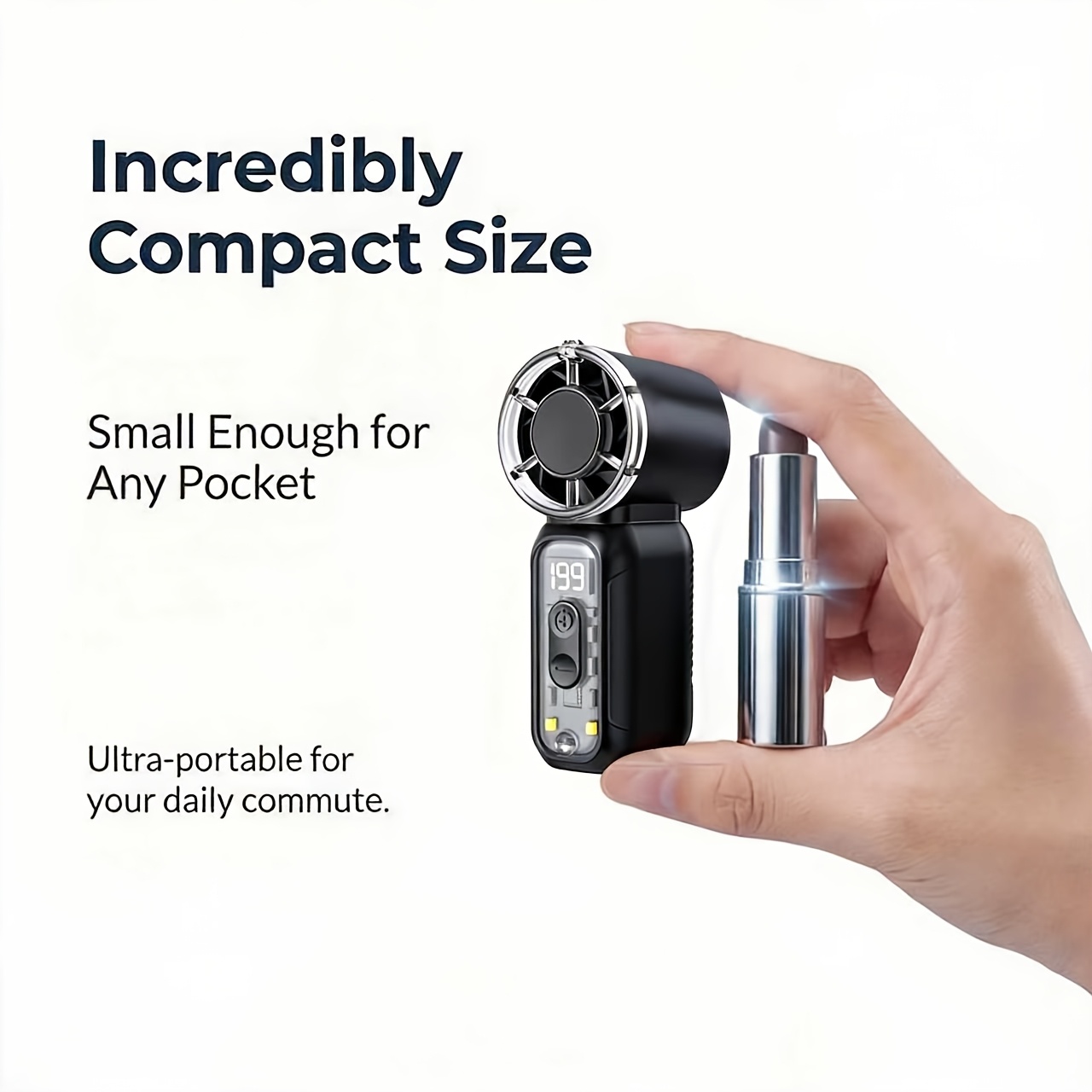 portable handheld mini fan usb rechargeable quiet 199 speed personal pocket fan small cooling fan for travel makeup  