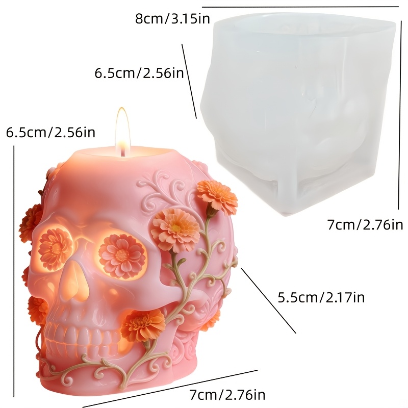 TEMU Stampo per Candele a Forma di e per Candele Aromatiche, Stampo Decorativo Fai da Te in Silicone per Cemento, Calcestruzzo, Gesso, Resina, Pietra