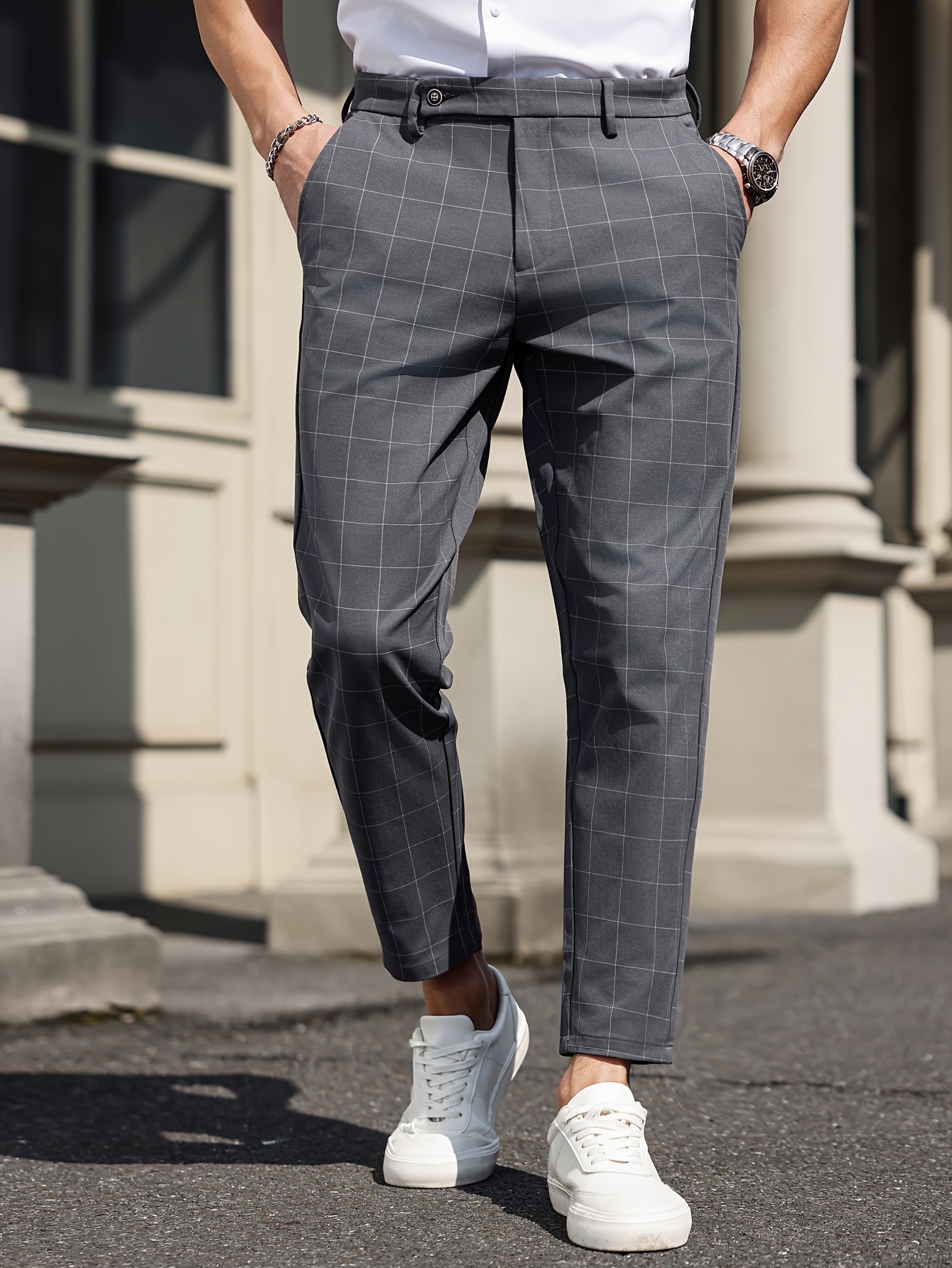 Pantalones De Tela Hombre Moda Pantalón Cargo Pantalon De Tela