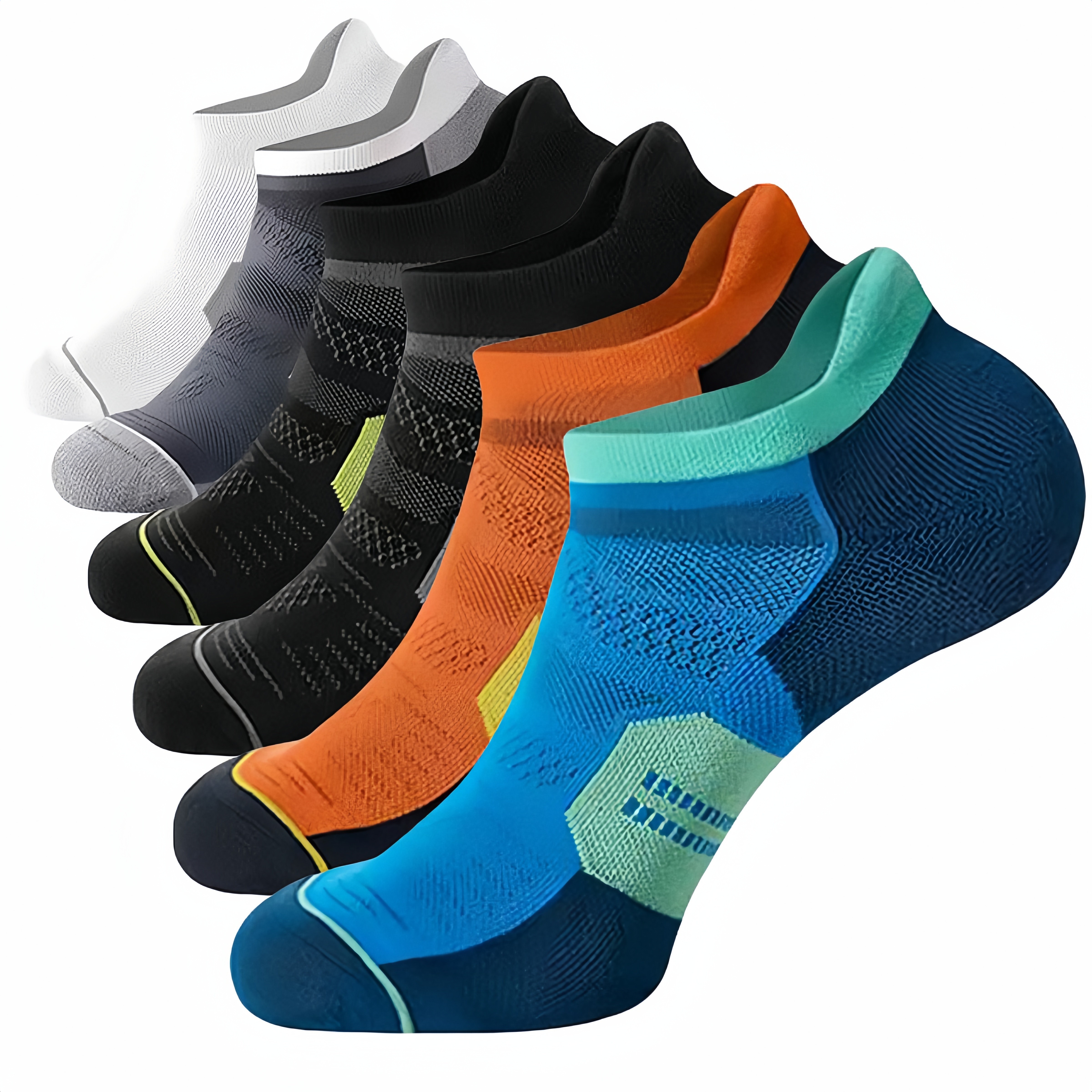 

6 Pairs Of Men's Low Cut Ankle Socks, Anti Odor & Sweat Absorption Breathable Elastic Sport Socks, For Outdoor Wearing All Seasons Wearing
