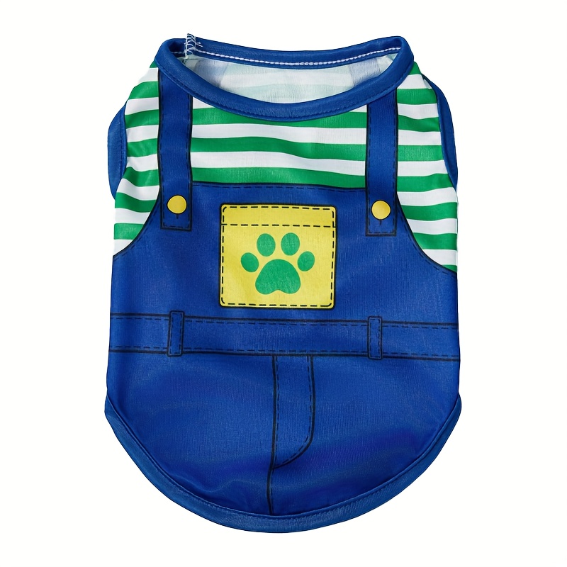 1pc pet cat and dog cartoon stripe print comfortable cool breathable harness vest Product details 1