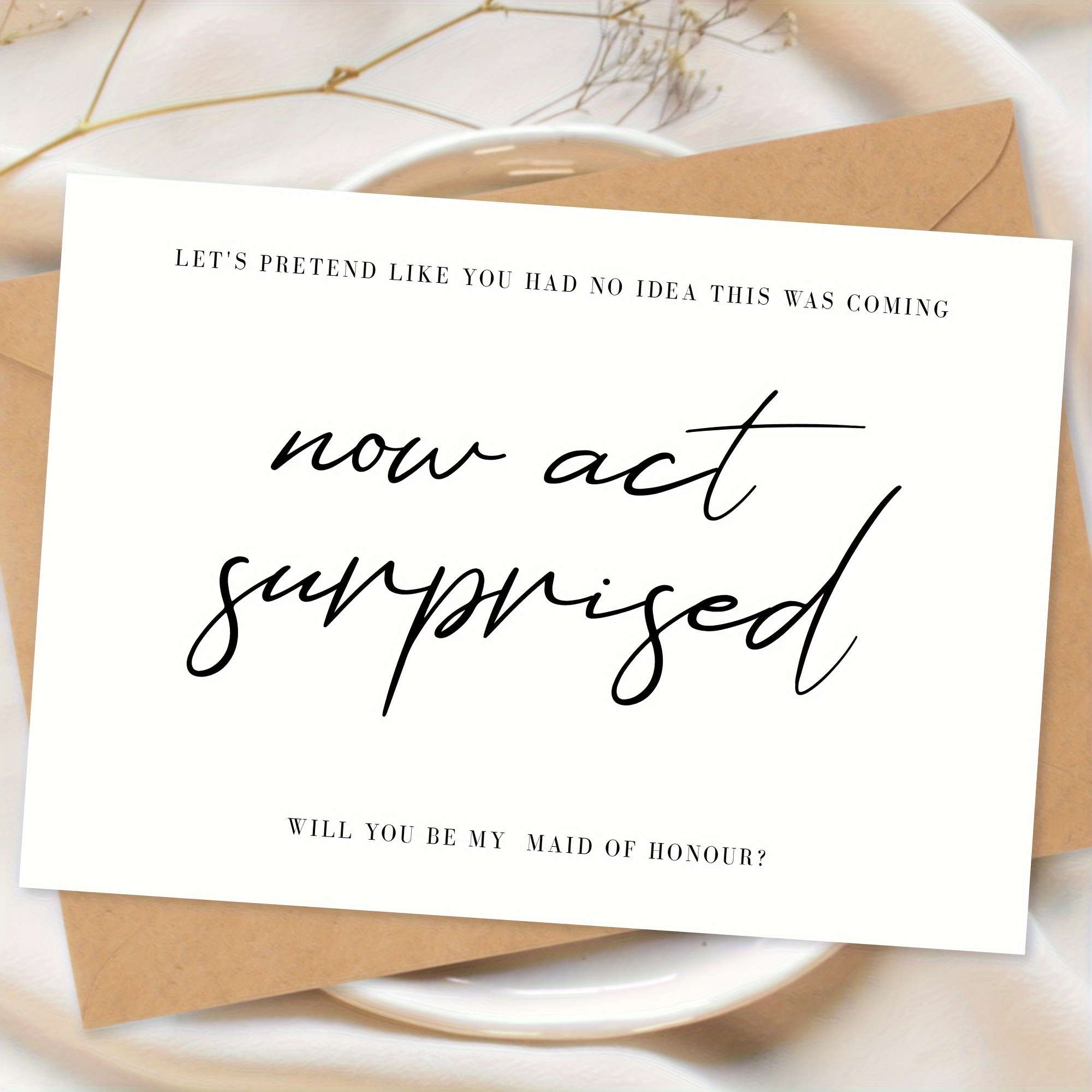 

Bridesmaid Proposal Card - 'now Act , Be My Bridesmaid' - Weddings &