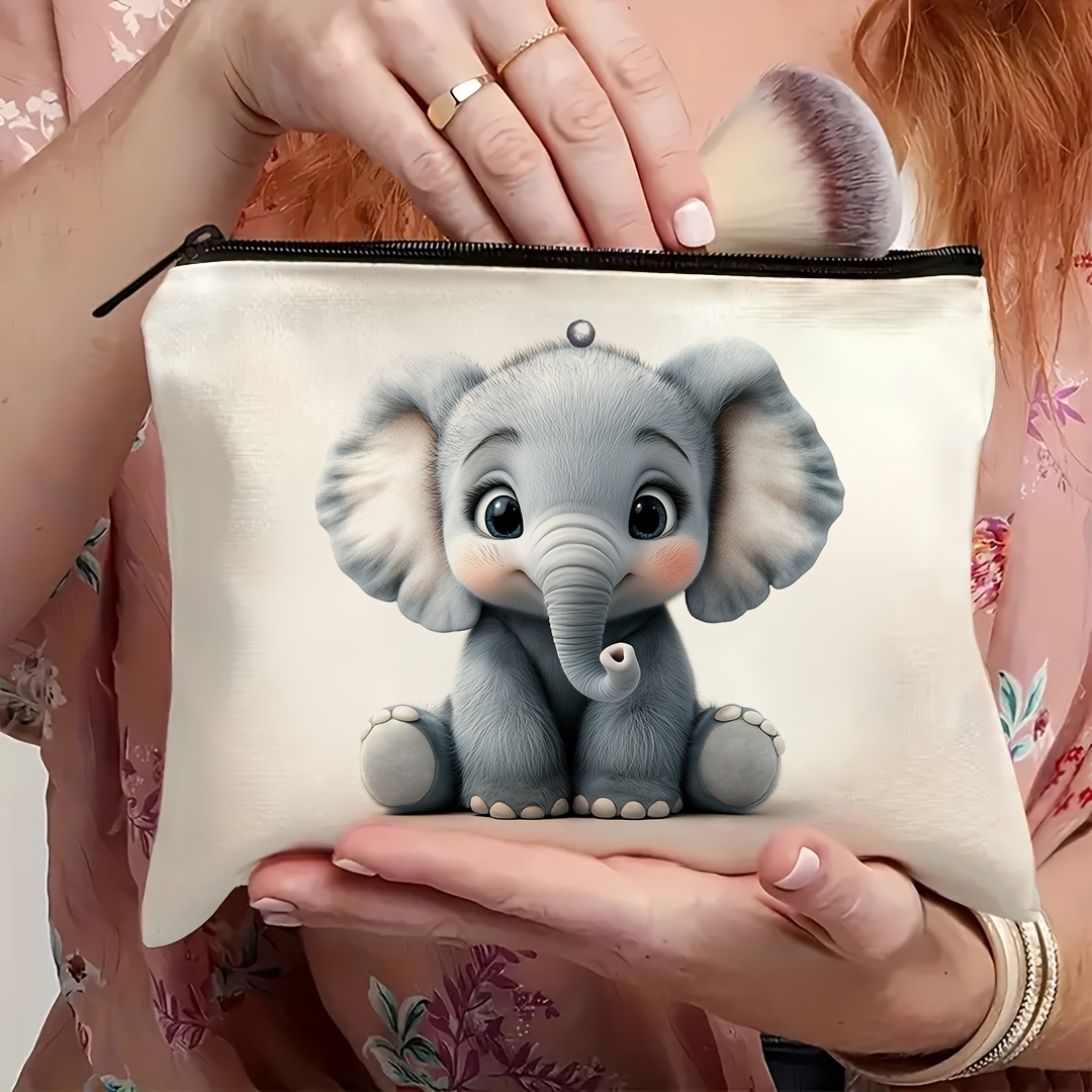 1pc hot elephant makeup bag cute elephant wallet zippered - Temu Cyprus