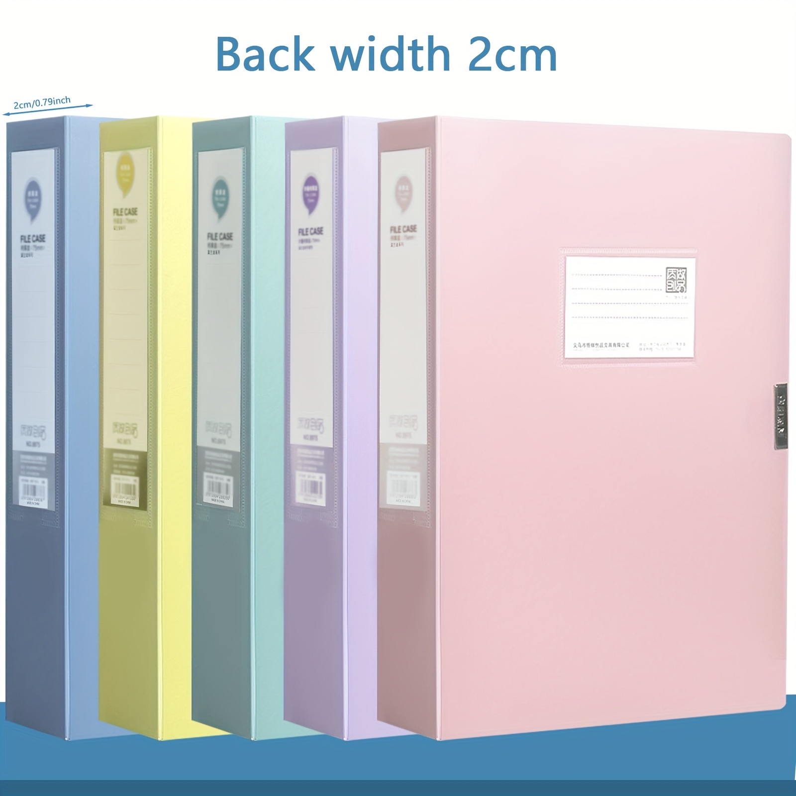 TEMU 5 Stück Morandi Archivboxen PP Verdickte Bürobedarf Faltbare A4 Retro-farbige Dokumentenboxen Kunststoff Akten Aufbewahrungsboxen