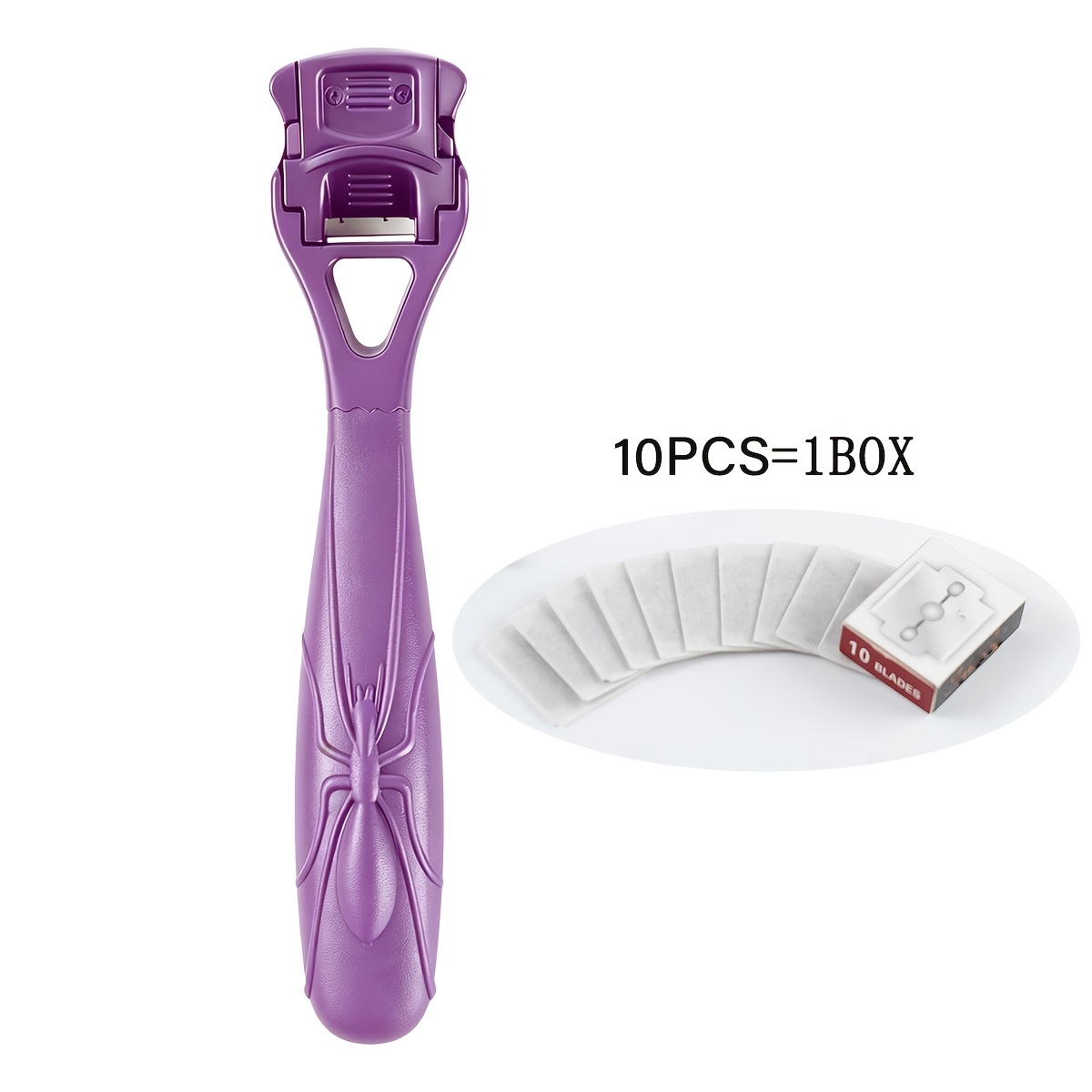 TEMU 11pcs Exfoliating Foot Care Pedicure Set, Foot Scraper + 10 Replacement , Foot Care Tools For Removing Dead Skin And, Foot Scrubber, Foot File,