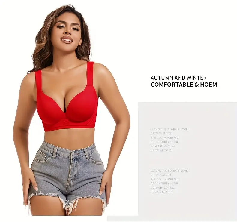 3pcs new comfortable seamless underwear for women thin deep v posterior contour anti sagging no underwire small bust gathered Product details 6