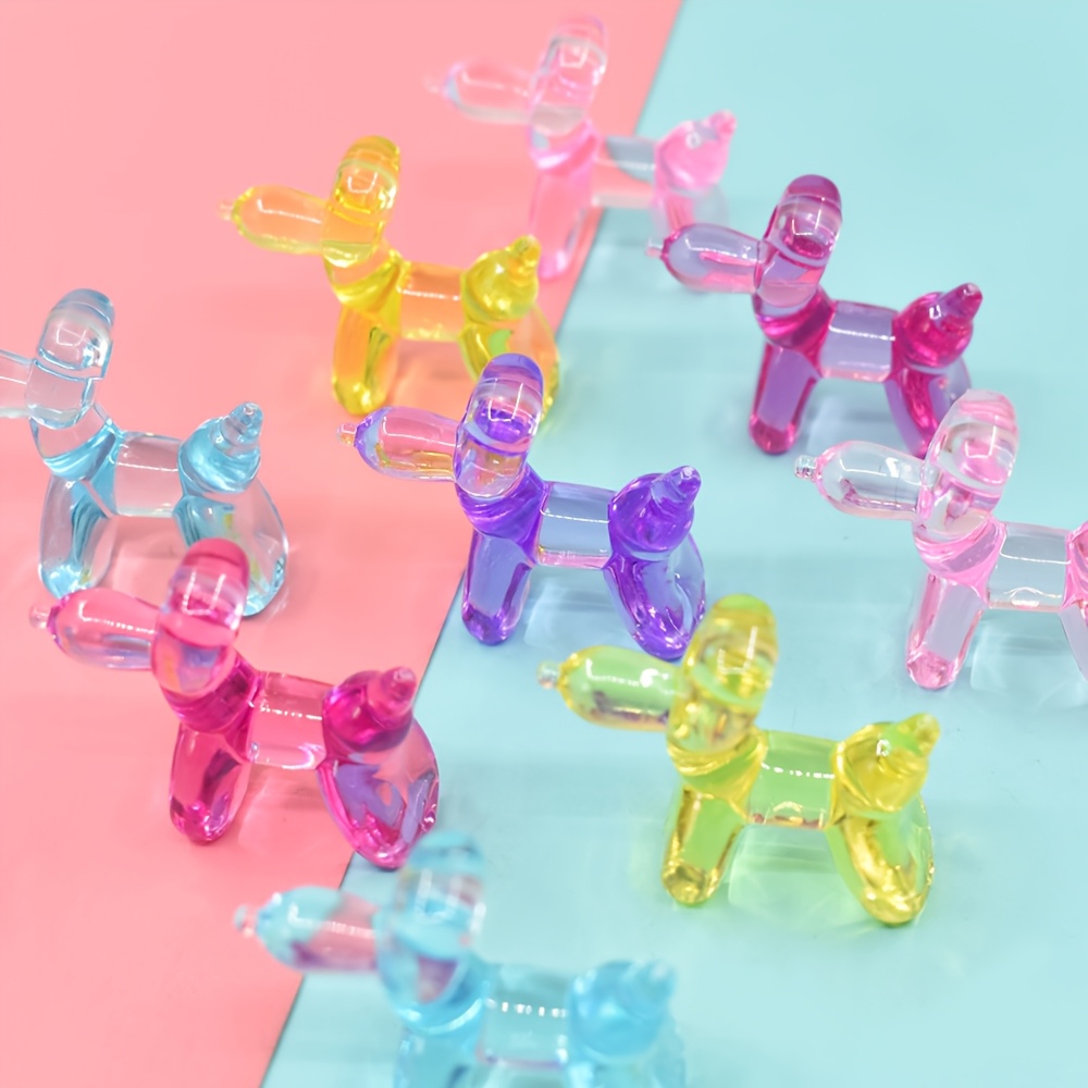 

20pcs Resin Balloon Dog Figurines - Vibrant Acrylic Crystal Decorations For 's Parties And Home Decor, Indoor/outdoor Use, Outdoor Decor| Design|acrylic Balloon Dogs