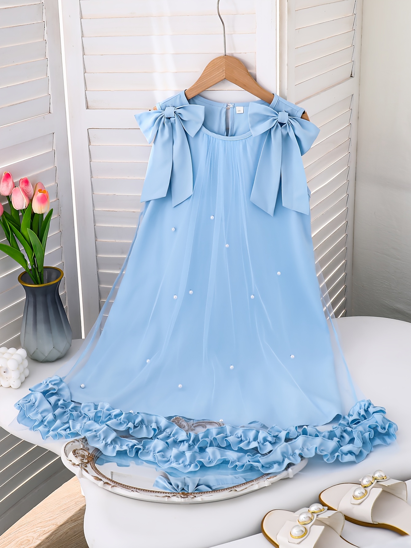 light blue dresses for kids sold on Temu Australia