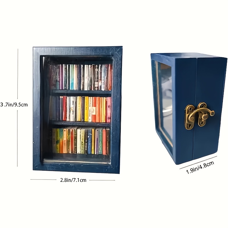 Mini libreria in miniatura Anty-ansia con 60 libri Biblioteca di