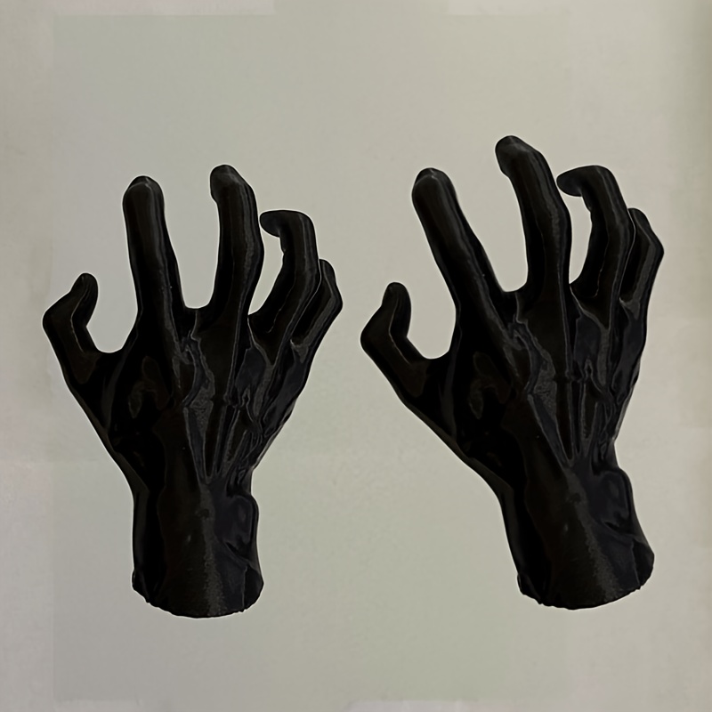 TEMU 3d Printed Gothic Floating Hand-shaped Wall-mounted Candle Holder - Retro Hanging Suitable For Halloween Decorations, Plastic Gothic Hand