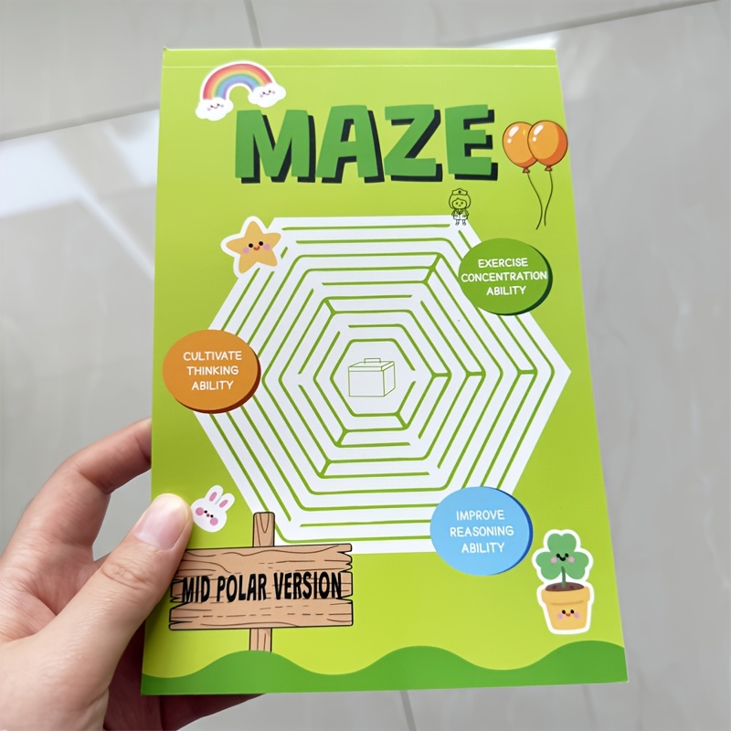 64-page Activity Book Suitable For - Brain Training Puzzle Games With Hand-eye Coordination Exercises, & Attention Development, Workbook For &, Birthday/christmas/easter Gifts For Readiness