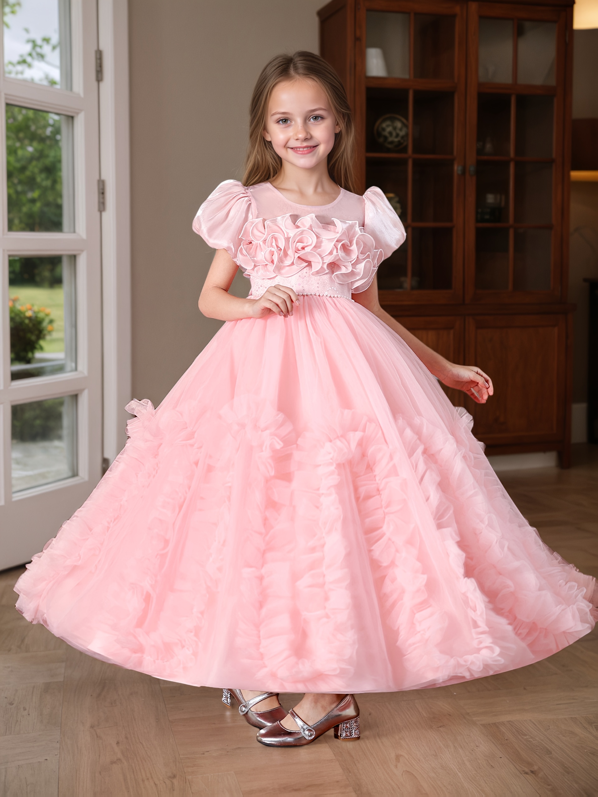 3 Stück ädchen Prinzessin Kostü Kleid It Zubehör, Ballett Tanzen