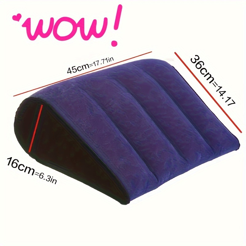 DASGUTES Inflatable Wedge Pillow Blue Minimalist Yoga