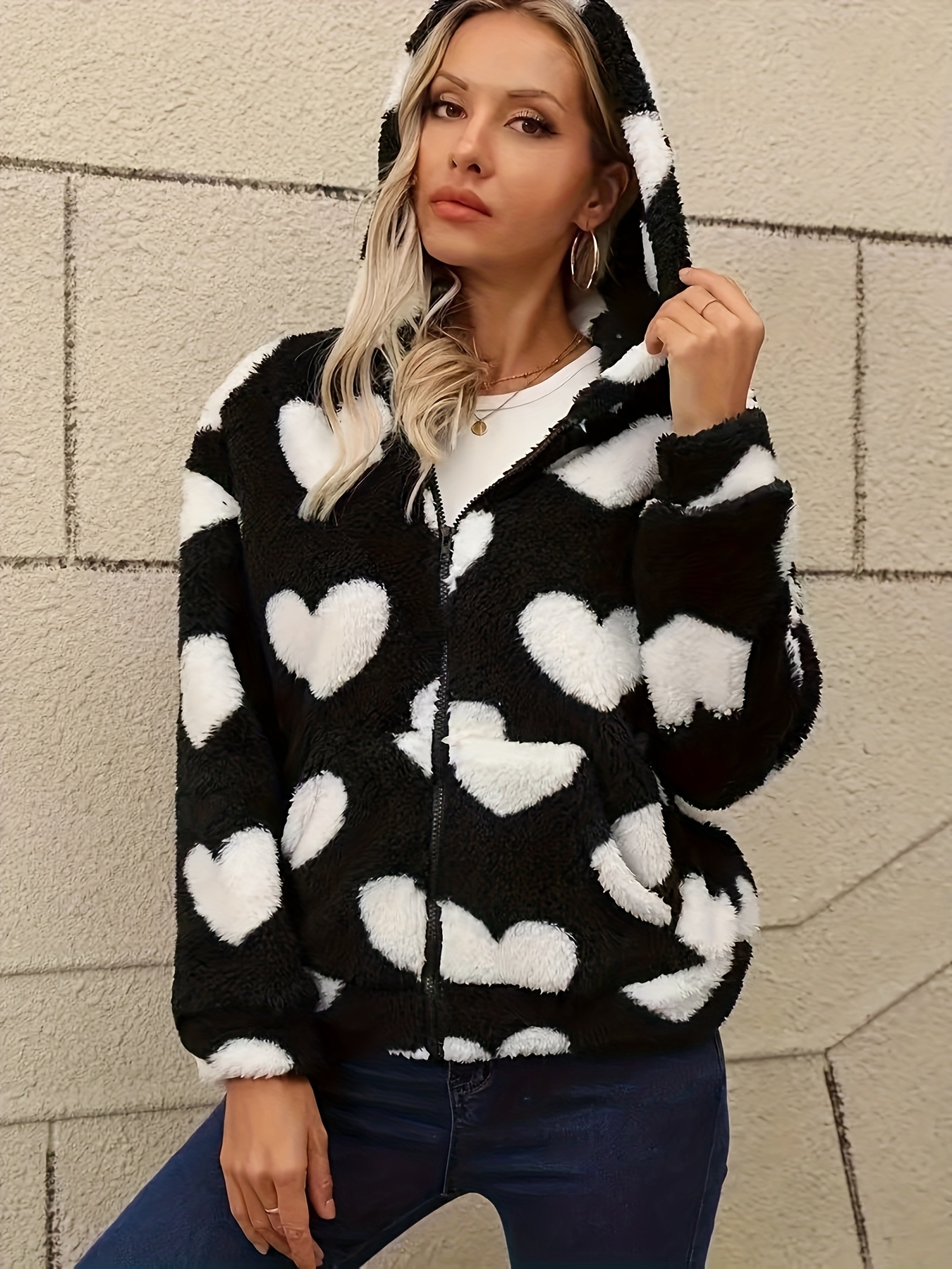 heart jacket sold on Temu United States