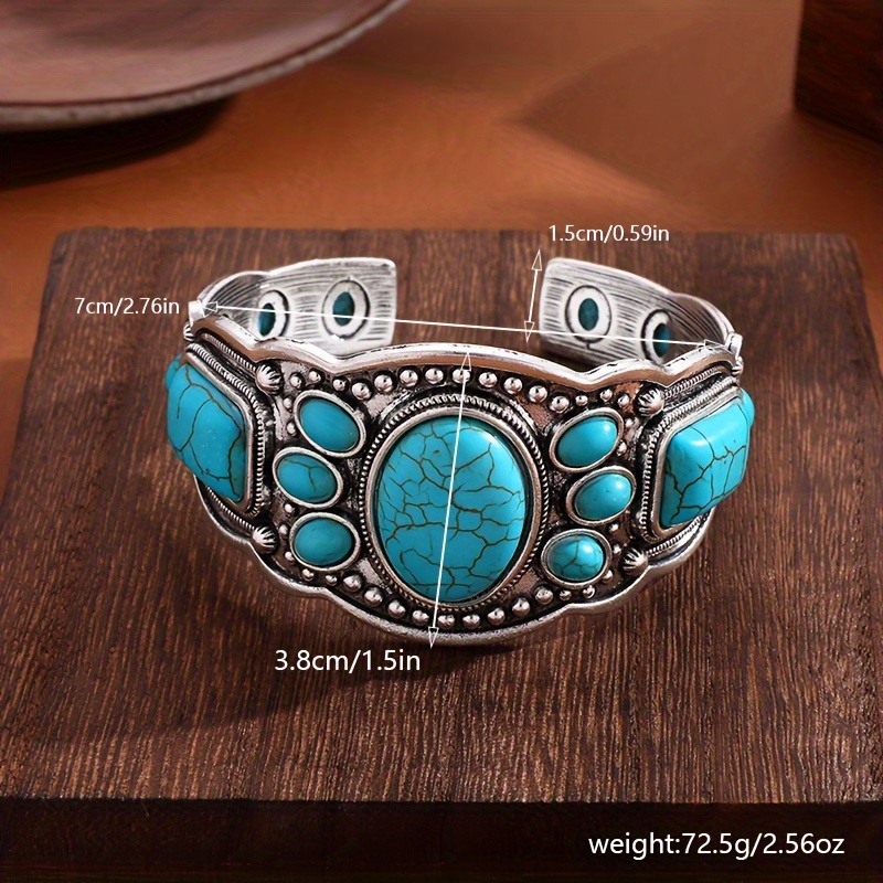 Bracciale in turchese naturale, delicato gioiello con pietre preziose per donna, pietra portafortuna per meditazione, equilibrio spirituale, Reiki, dicembre - Italia