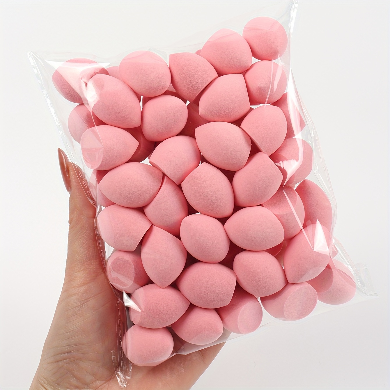 TEMU (0.79*1.18 Inch) 60pcs Mini Makeup Sponges, Small Beauty Sponge Set For Foundation, Powder, Concealer, Highlighter, And Eye Shadow Random Colors