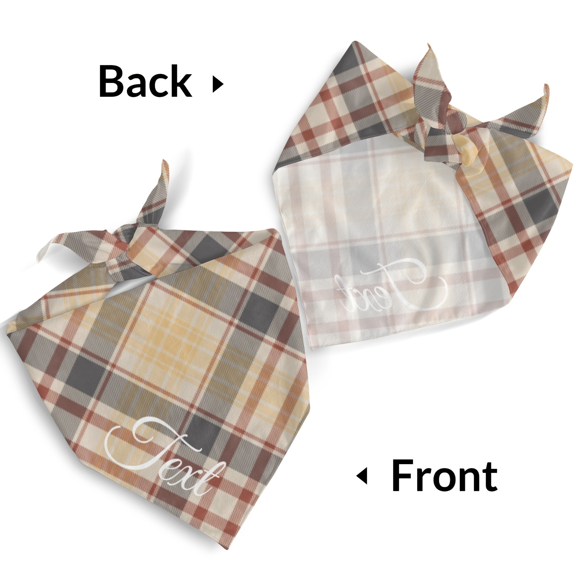 E-shop Individuelles Hunde-Bandana, personalisiertes Haustier-Schal, personalisiertes Haustiergeschenk, personalisiertes Hunde-Geschenk, Karomuster