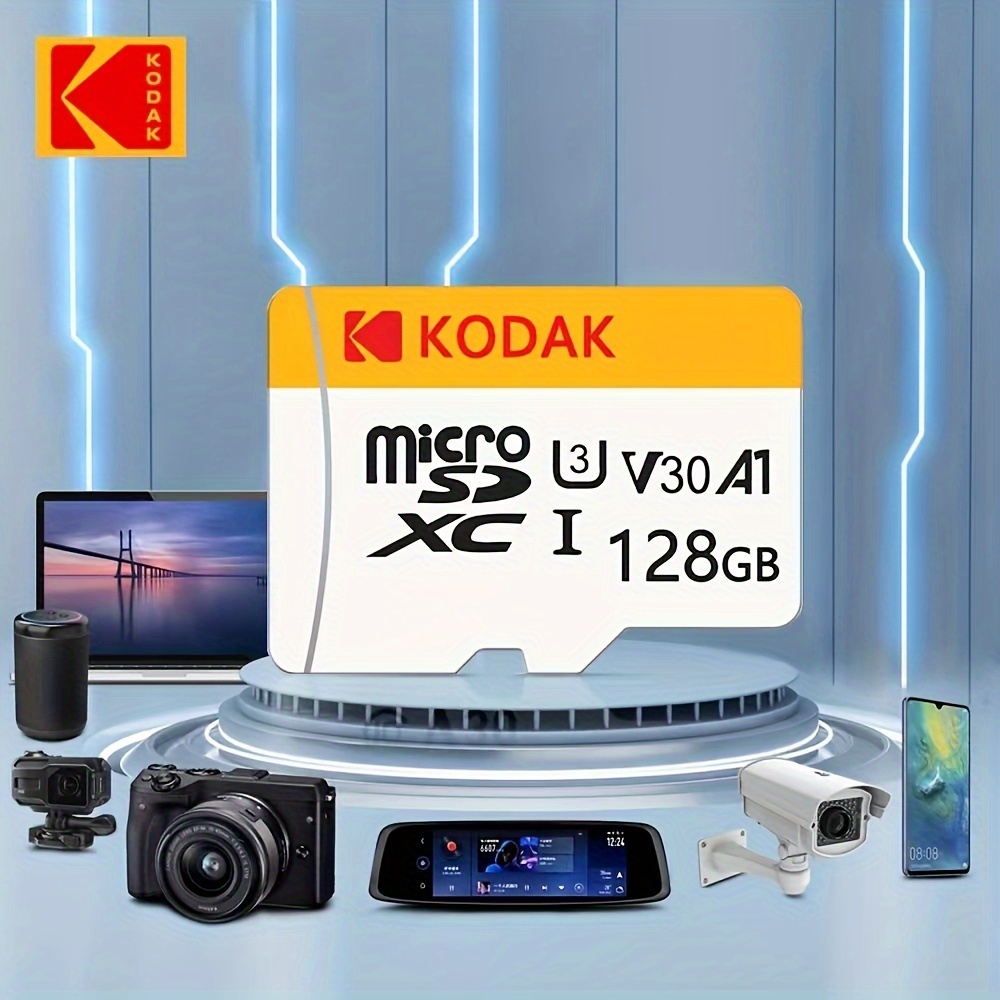 

Kodak High-speed Micro Sd Card - Class 10 V30, Waterproof, Durable Storage For Smartphones & Cameras - Available In 32gb, 64gb, 128gb, 256gb