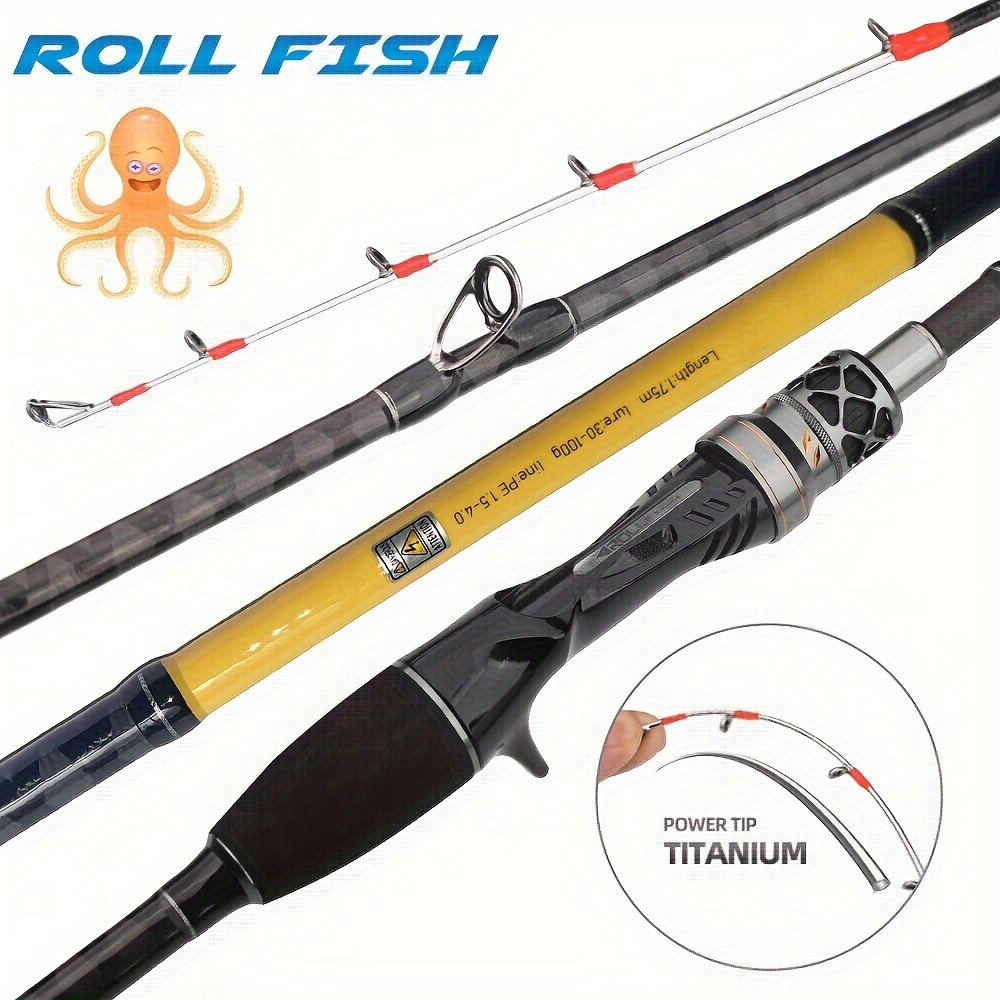 Slow Jigging Fishing Rod Carbon Fiber Squid Rod - Temu