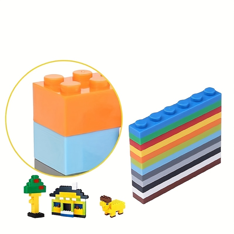 30pcs 30mm Building Blocks Thin Tile 1x6 Short Brick DIY