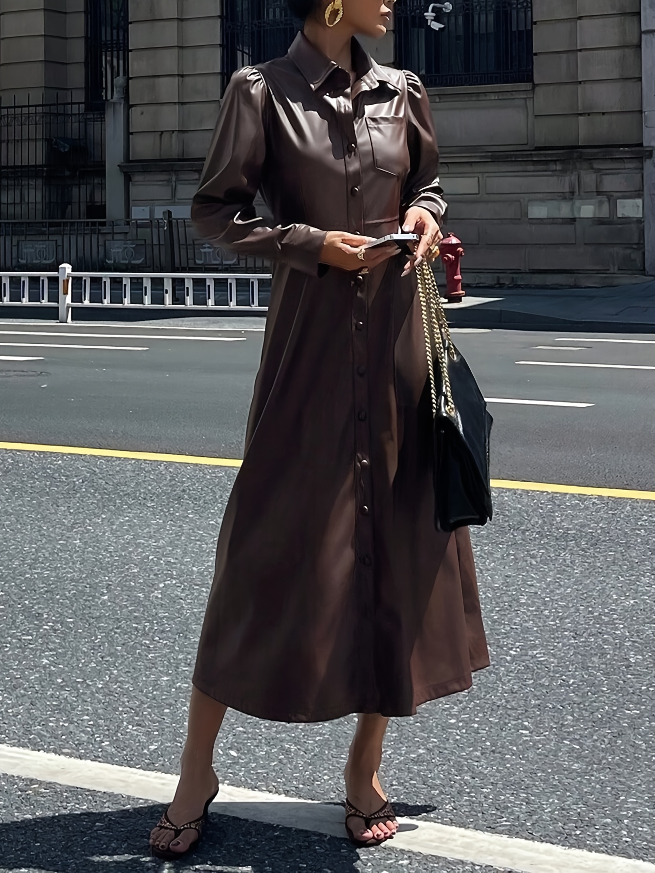 Casual Coat Style Dress Stylish Summer Wide-Sleeves Cotton Shirt Dress,  Kimono Style Sage Green Dress,